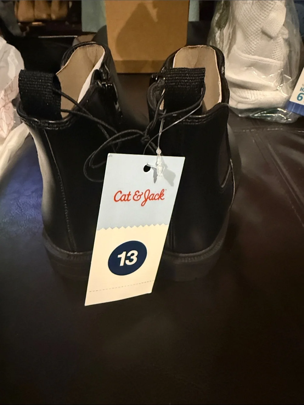 Cat & Jack Black Kids Chelsea Ankle Boots
